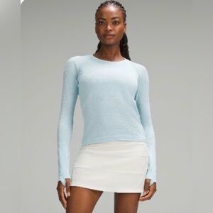 lululemon athletica Light Blue Long Sleeve Tee